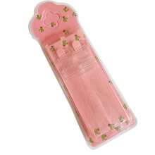 Travel Tableware Storage Case Portable Flatware Box Stylish Compact Design Easy To Clean Lightweight And Sturdy Outdoor Use Kawaii Kitty Print