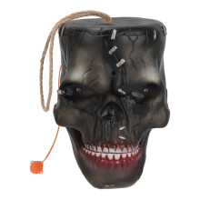 Elektrischer Halloween-Schädel-Requisit – Leuchtend, mit Ton, Resin, 19x14,5x13,5cm