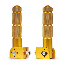 Foot Pegs For Motorcycles Bicycles Electric Vehicles Mopeds Karts CNC Universal Pedals (Color : Yellow)