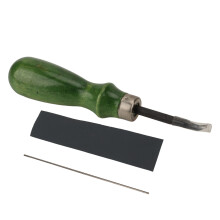 Lederkantenanleimer mit Holzgriff, Legierungsstahl-Fasenwerkzeug