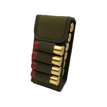 Molle 16Hole Bullet Bags, 16 Rounds 12G Buttstock Shotgun Shell Holder Ammo Bag for Bullets Hunting/Green