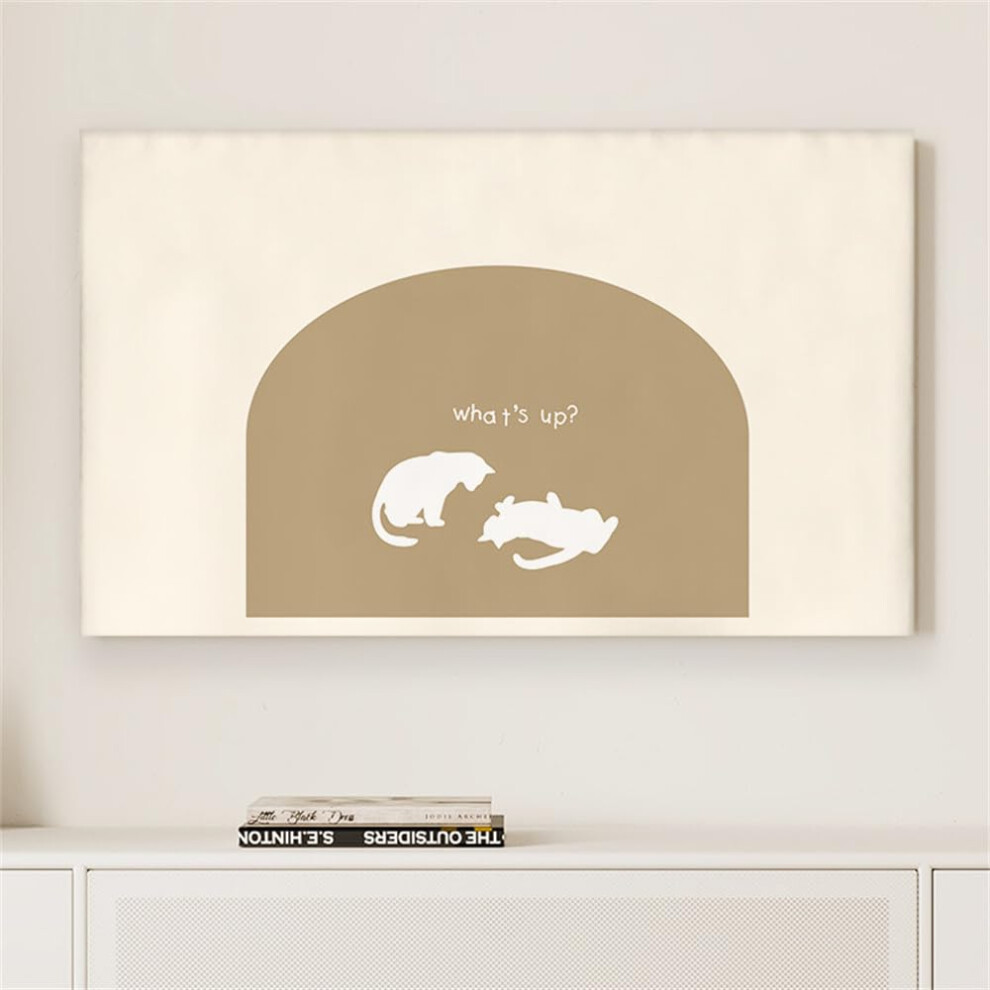 Tv Dust Cover 4045 Inch Cat Print, Dustproof Screen Protector For Flat Or Curved Tvs White 9382693972187