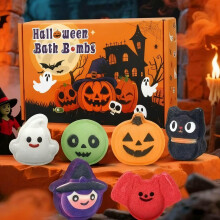 Halloween Bath Bombs For Kids & Women | Handmade Bath Bomb Set Of 6 Shapes | Skin Care Bath Bombs Gift For Kids & Girls