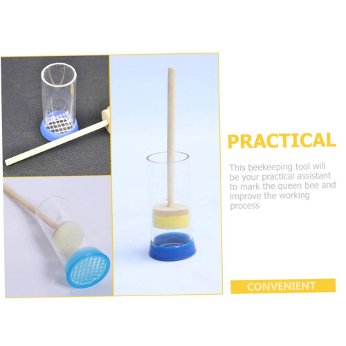 Marking Bottle Lightweight Plastic Beekeeping Tool with Marking Cage Safe for Bees Easy to Use 1