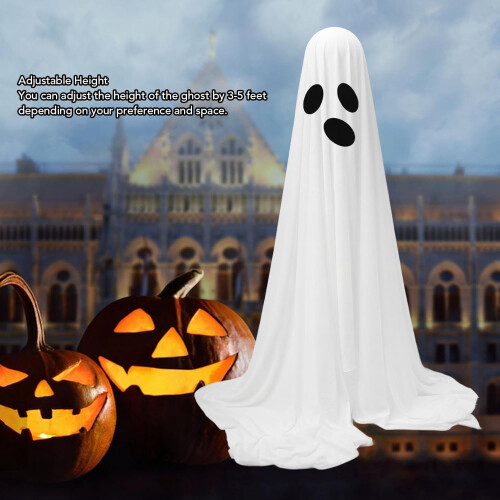 Halloween Lighted Ghost with Spooky Warm White LED Light Decorations 2
