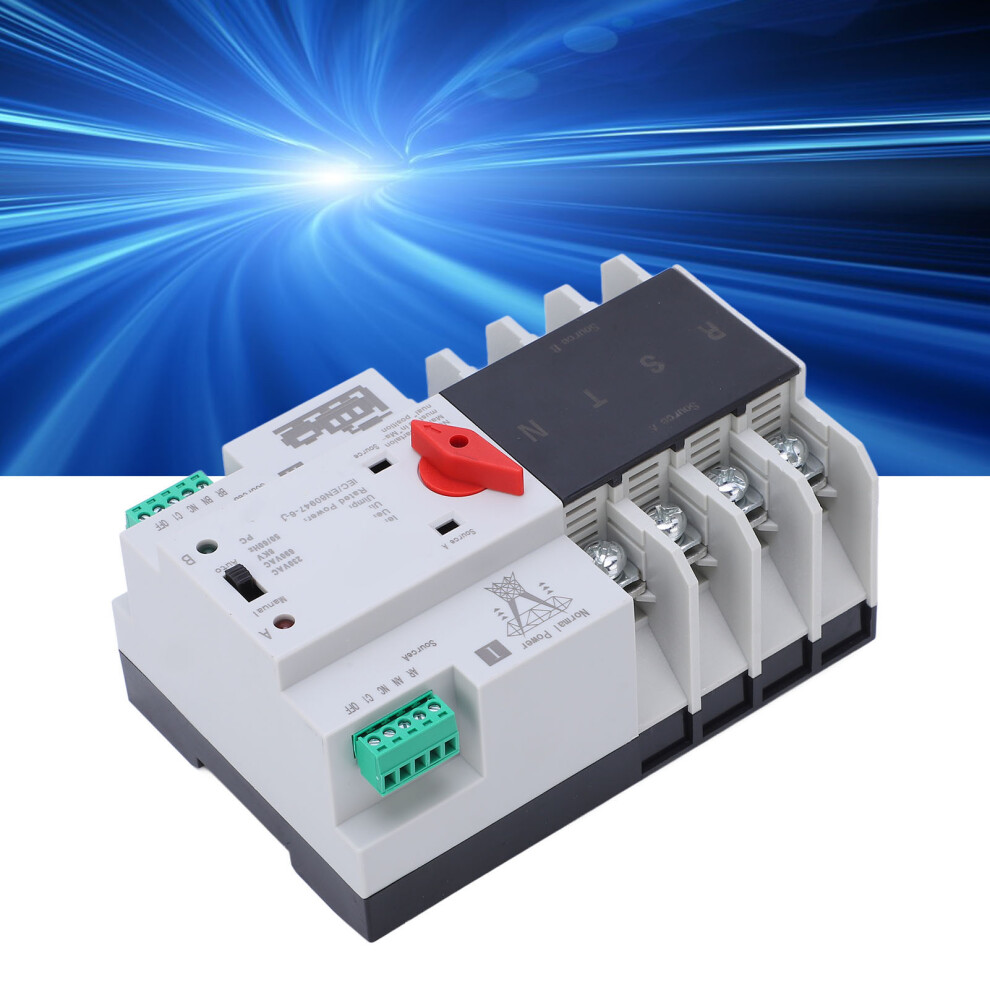 4P Dual Power Automatic Transfer Switch 100A, Ac230v, Silver 5031374046719