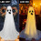 Halloween Lighted Ghost with Spooky Warm White LED Light Decorations 2