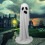 Halloween Lighted Ghost with Spooky Warm White LED Light Decorations 5