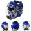 Kickboxing Full Face Helmet Training Sparring Head Protector Blue M 4