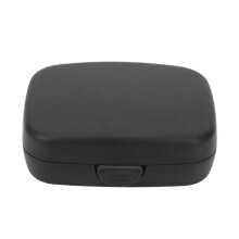 Étui de rangement portable pour appareils auditifs, format mini, avec doublure en silicone et fermeture transparente, pour une utilisation