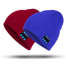 Rechargeable Bluetooth Beanie Hat with Mic, Acrylic, One Size, Multiple Colors
