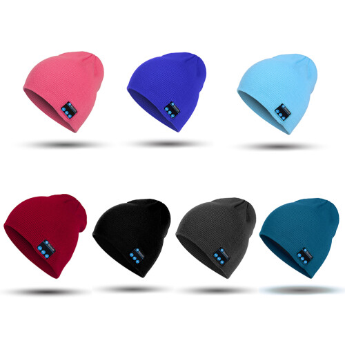 Rechargeable Bluetooth Beanie Hat, Acrylic, Unisex, 150mAh, 5.0 Version 2