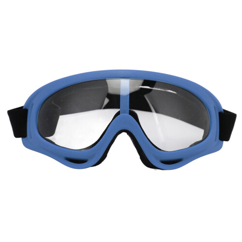 Skibrille PC Durchsichtige Gläser UV-Schutz Winddicht Dunkelblauer Rahmen 1