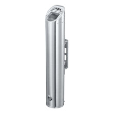 Stainless Steel Wall Mounted Ashtray with Tamper Proof Lock, Weather Resistant Outdoor Cigarette Bin