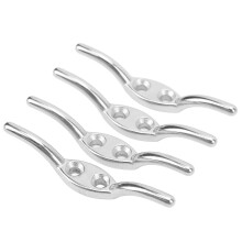 Durable Stainless Steel Flagpole Cleat Hooks for Easy Rope Fastening 5-Pack