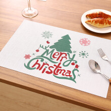 Tischdekoration für Hochzeiten, weihnachtliches Tischgeschirr-Set, hitzebeständig, rutschfest, PVC-Platzsets, maschinenwaschbar, elegantes Design,