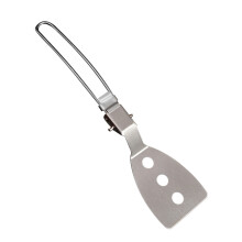 Faltbarer Grillwender aus Edelstahl, Kochspatel, tragbarer Campingspatel, Outdoor-Backwerkzeug, hitzebeständiger Schaber zum Kochen