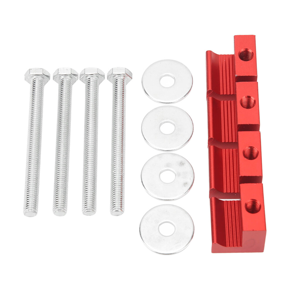 4Pcs Pickup Truck J Hooks Aluminium Stainless Steel Tie Down Mounting Kit Red 9461382205581