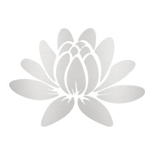 Eco-Friendly Acrylic Decorative Wall Art, Removable 3D Lotus Mirror Wall Decor for Bathroom Decoration and Sofa Setting Wall (White)