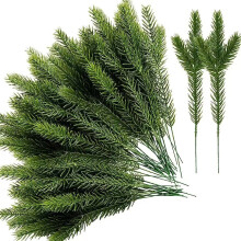 Aghi di pino ecologici, ampia applicazione, 36 rami di pino artificiali, 25 cm x 10 cm, impermeabili, adatti per accessori fai da te per interni ed