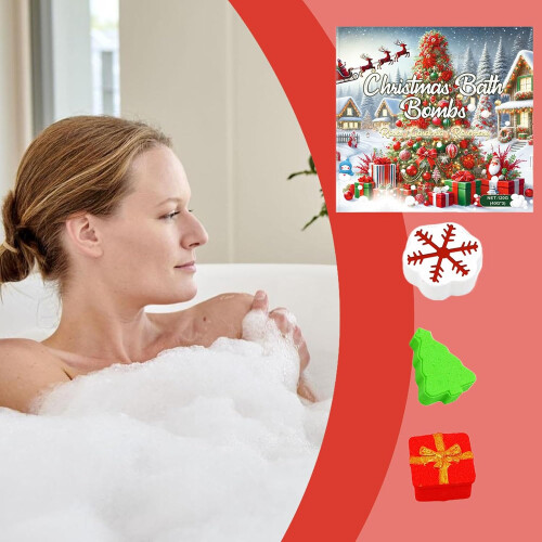 Moisturizing Shower Steamers Christmas Bubble Bath Snowflake Tree Box Packaging Stocking Stuffers Home Spa 1
