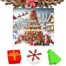 Christmas Bubble Bath for Kids Snowflake Tree Box Aromatherapy Foam Bath Holiday Gift Set Stocking Stuffers for Women
