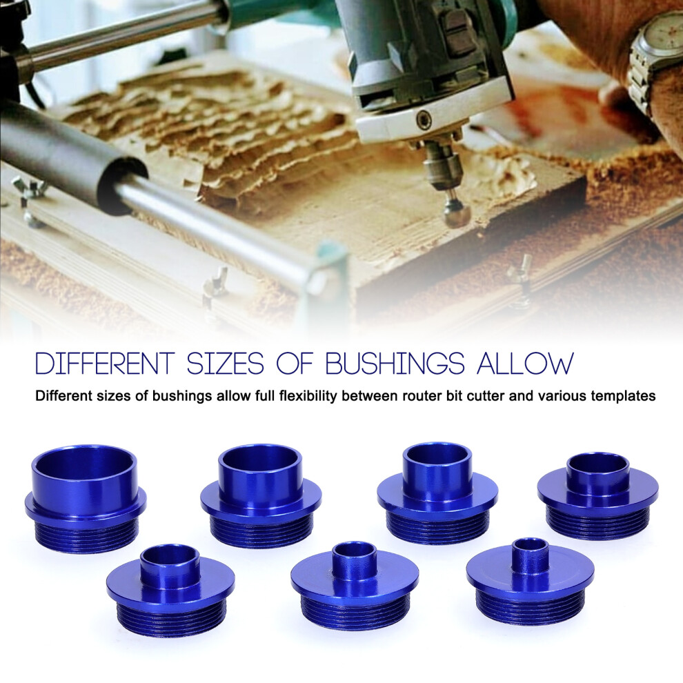 Router Template Guide Bushing 10Pcs Aluminium Alloy For Woodworking Engraving 8441374051892