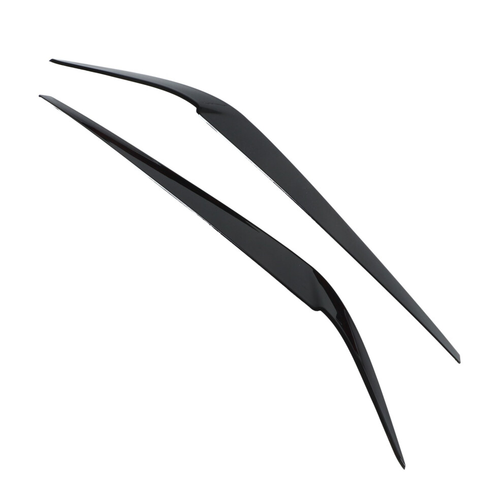 2Pcs Glossy Headlight Eyebrow Trim For 5 Series G30 G31 G38 2017Â21 Black 3541374053010