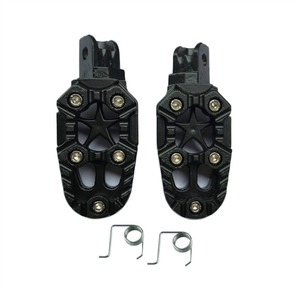 Cnc Wide Fat Footpegs Universal 8Mm Foot Pegs For Motorcycle Dirt Pit Bike Cnc Wide Motorcycle Footrest Pedal (Color : Bk) 9347817151817