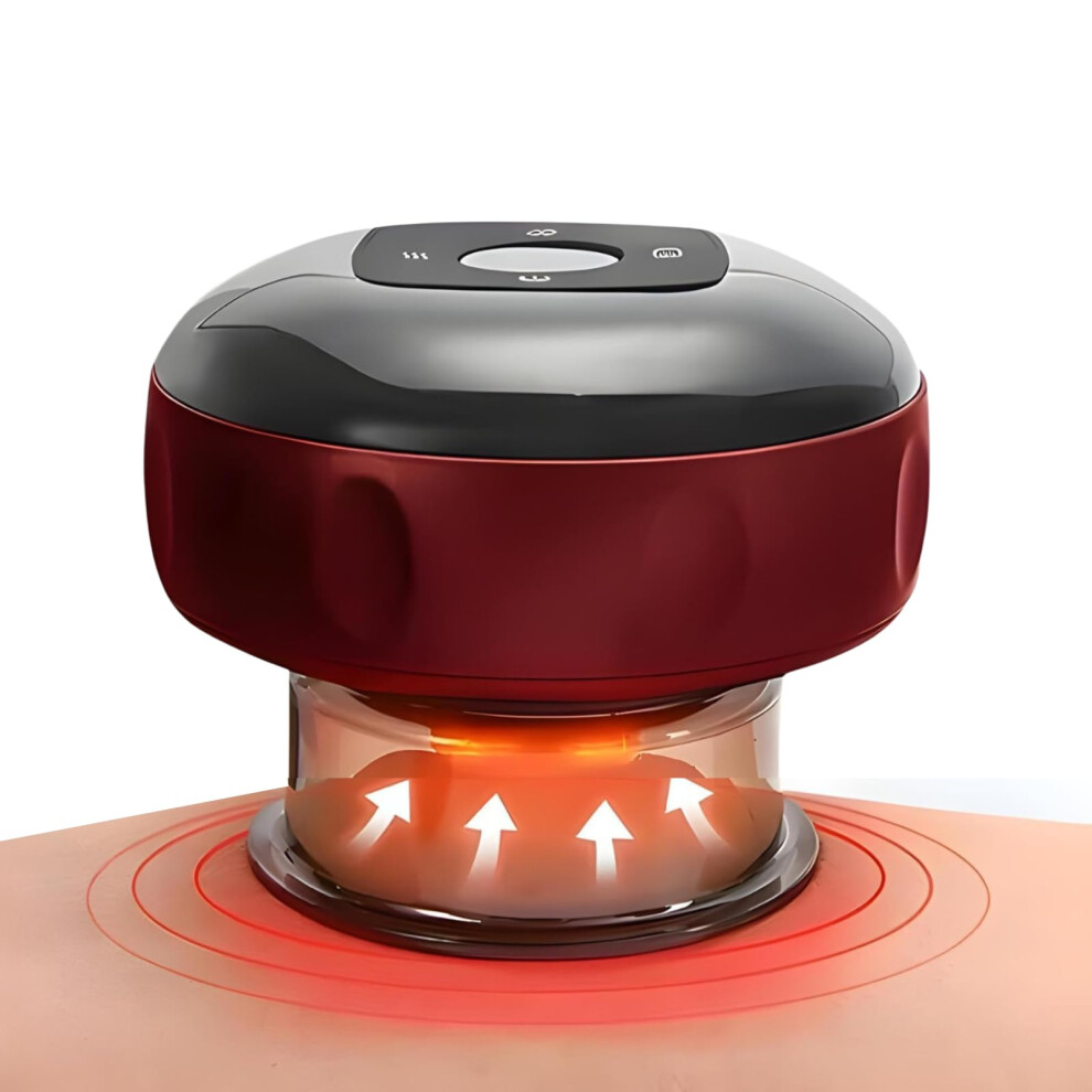Electric Cupping Therapy Massager Smart Red Light Suction  Heating Cup