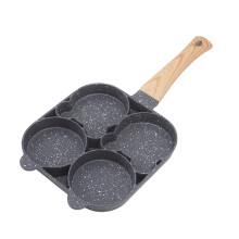 Aluminum 4Cup Egg Frying Pan, Non Stick Heat Resisting Granite Omelette Skillet