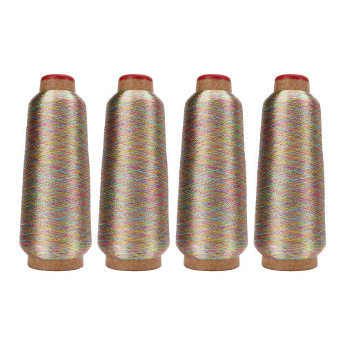 4 Pcs Colorful Sewing Thread 3000 Yards Skin Friendly Polyester for Sewing Machine