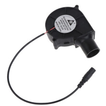 Barbecue Blower Fan For Charcoal Chimney Starter, 12V Electric, Metal Construction, 75mm Fan Size, Shaft 5.5x2.1mm