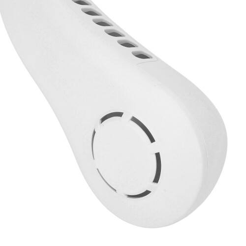 Ventilateur de cou portable rechargeable, 3 vitesses, ABS blanc, 1200mAh 2