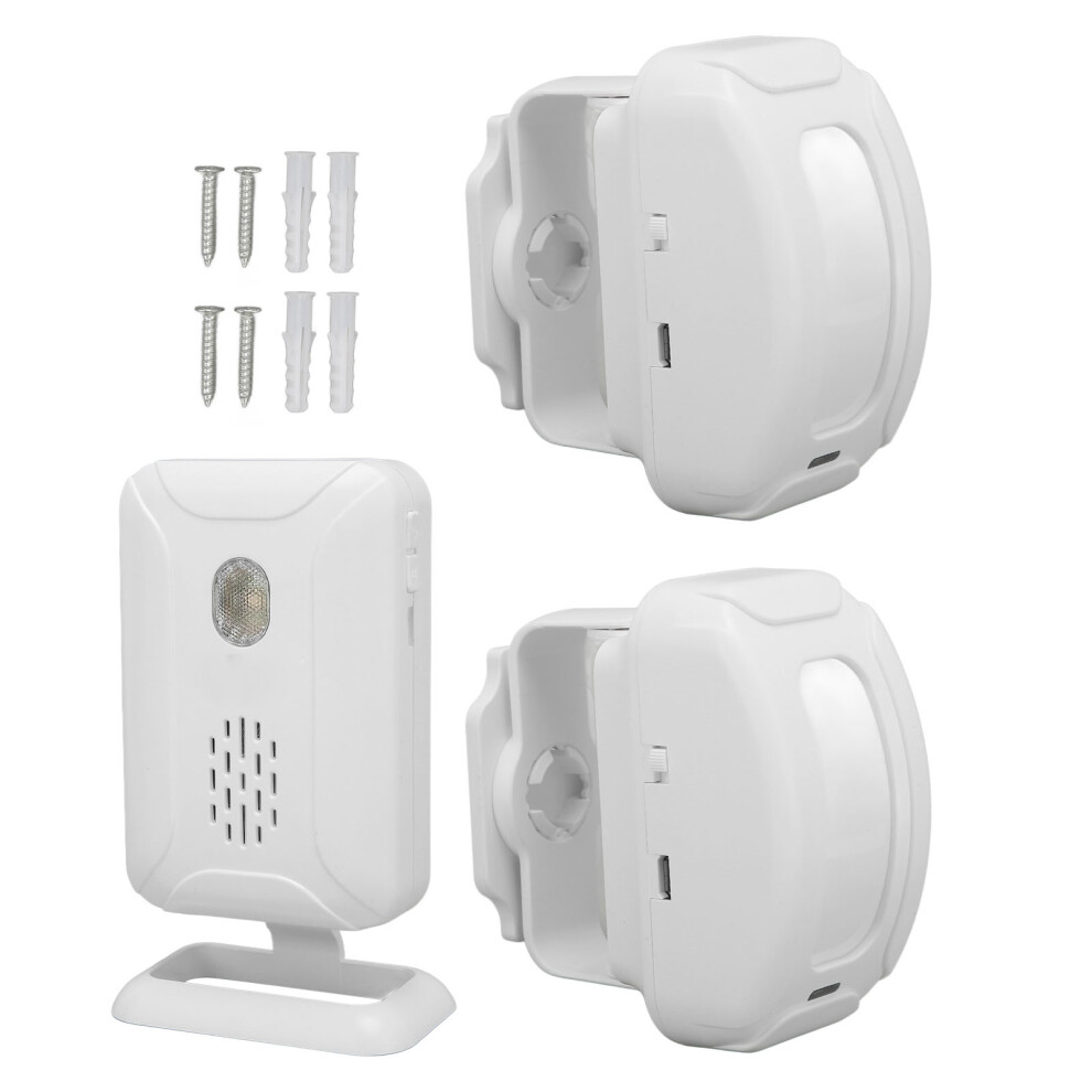 Security Alarm Motion Sensor Wireless Doorbell System Pir Detector Entry Alert With Led Indicators Adjustable Volume Night Light Mode For Home Office 9773935186200