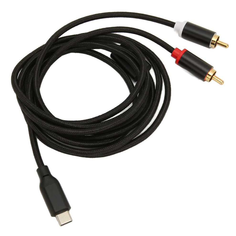 Type C To 2Rca Stereo Cable 2M Plated Hifi Sound Adapter Gold 7891374062700