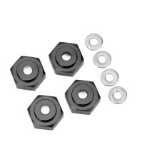 4pcs Aluminum RC Hex Coupler 17mm for 1/10 Cars Black