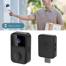 Wireless WiFi Video Doorbell Camera 128GB HD 90 Lens Black