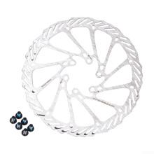 Performance 160mm Bicycle Brake For Rotor for Road and Mountain Bikes with Easy Installation Bolts (Silver)