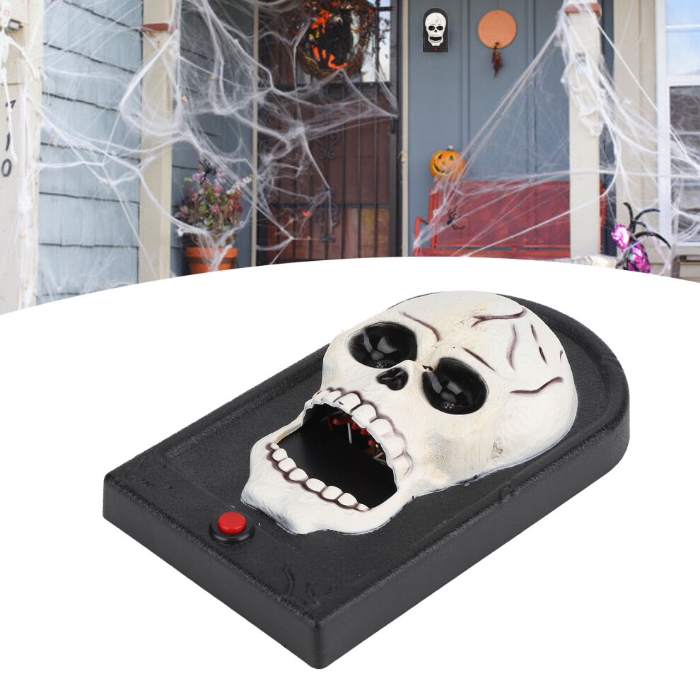 Halloween Horror Doorbell with Light Sound Skull Shape for Haunted House & Escape Room-image-OPC-PPMXHZS-NEW