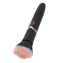 Adjustable Vibration Electric Makeup Brush - Black Ideal for Travel