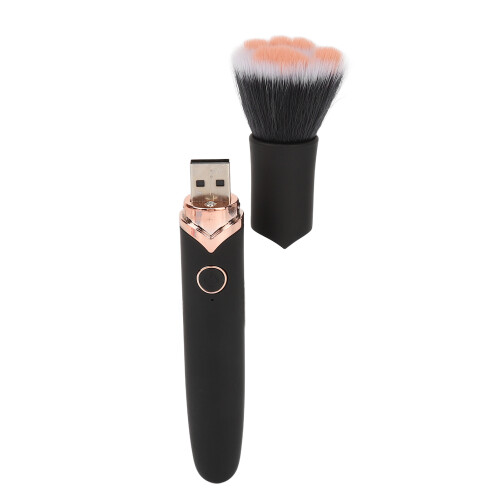 Adjustable Vibration Electric Makeup Brush - Black Ideal for Travel 2