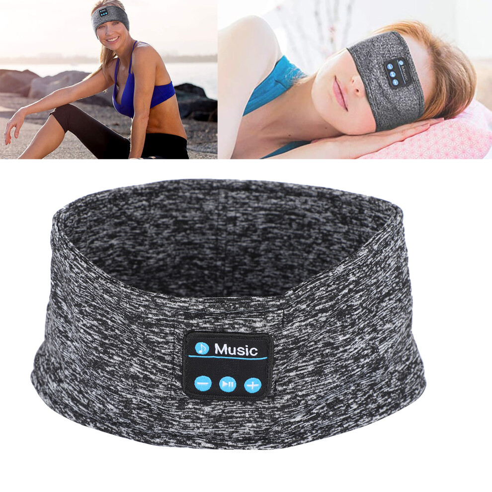 Wireless Bluetooth Headband Headphones For Running Yoga Sleep 10H Battery Grey 9421379614253