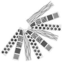 9-Piece Plastic Embossing Folders for Paper Craft, 14.9x3cm