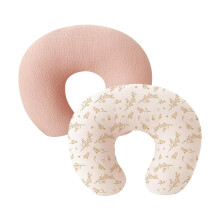 Infant Sleep Pillow Slipcover 2 Pack Soft Breathable Stretchable Breastfeeding Baby Pillowcase Protectors Cream Powder