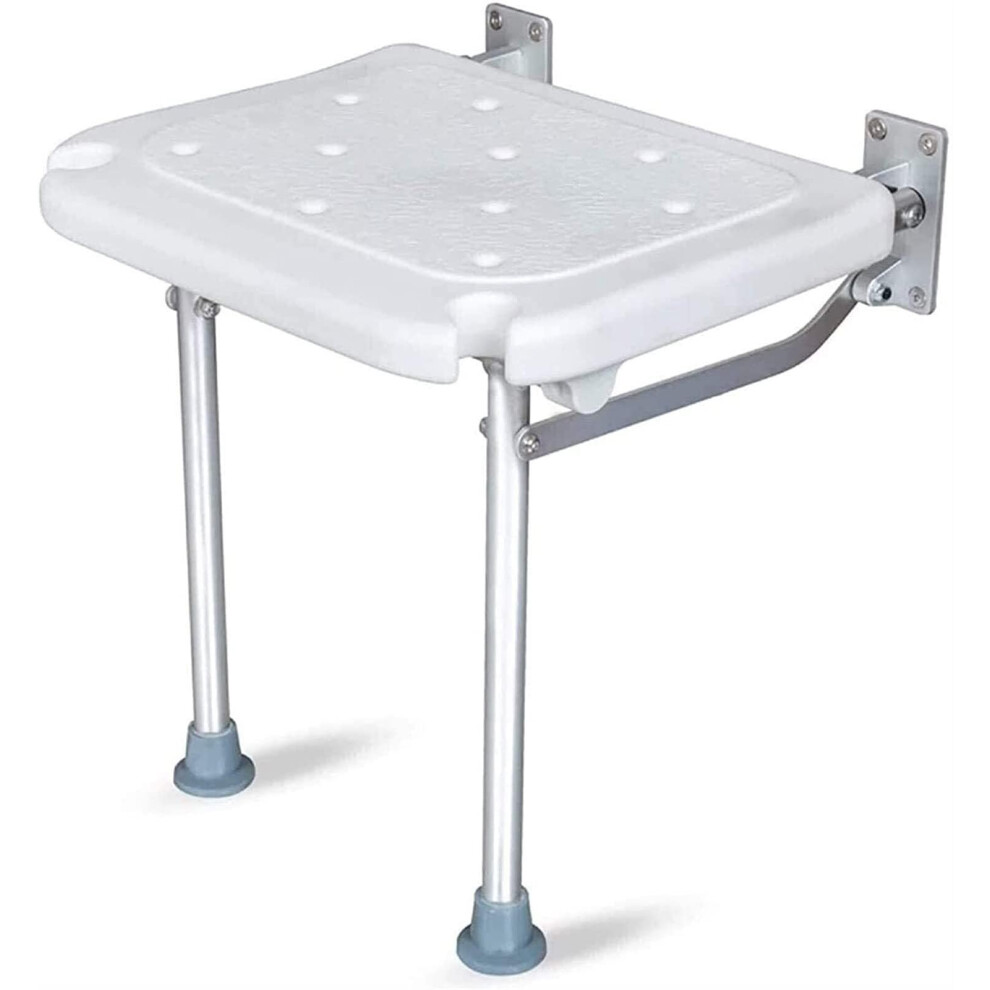 Foldable WallMounted Shower Seat for Seniors, NonSlip Aluminum Bath Stool