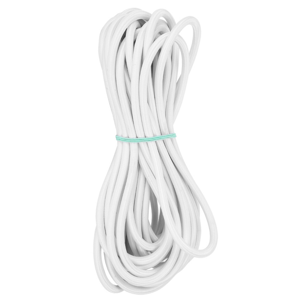 Polypropylene Fiber Stretch Elastic Cord, Heavy Stretch String For Diy Craft Sewing, White 7Mm, Marine Grade Elastic Rope For Tie Down Strap Projects 9169997521729