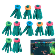 Fish Breeding Mop with Foam Ring Reusable Floating Aquarium Spawning Mop for Shrimp and Fry