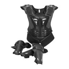 Kids Motorcycle Armors Suit Riding Set Chest Spine Back Protector Knee And Elbow Pads Black M Skating Motorbike