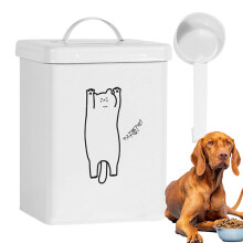 Pet Food Storage Container 5L Large Capacity Organiser With Lid And Spoon For Rice Flour Dry Food Treats